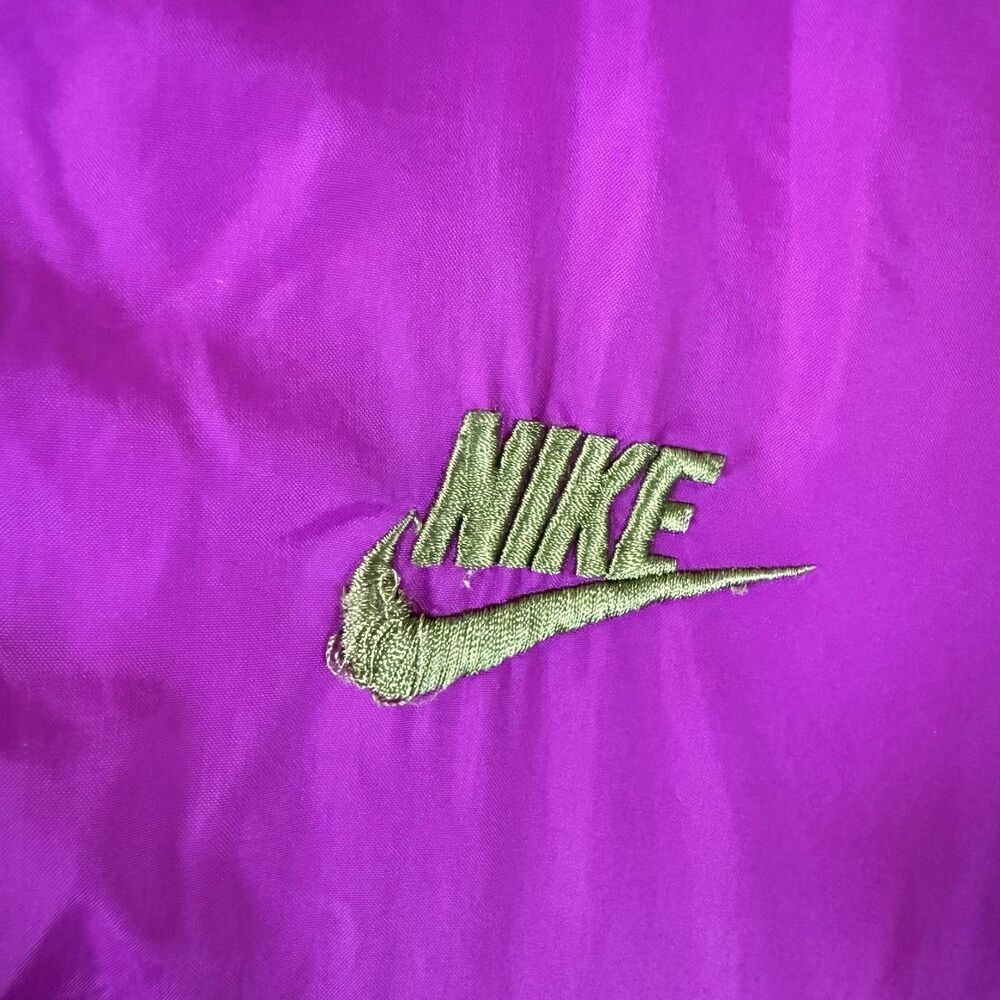 Vintage Nike Windbreaker Women's XL Purple Full Zip Hooded Zip Pockets - Picture 4 of 11